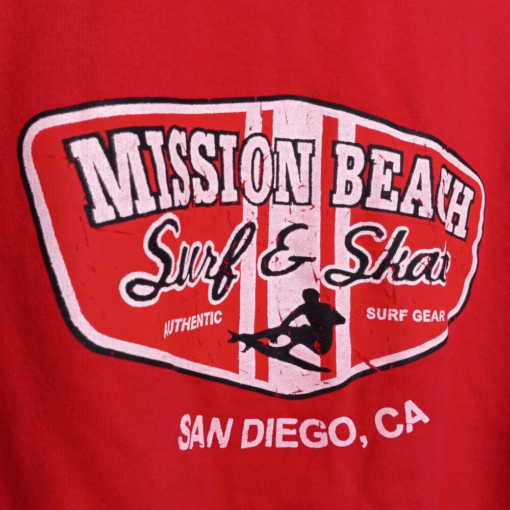 Retro Pacific & Co Surf Shop Red Pullover Hoodie Unisex Large - Picture 11 of 14